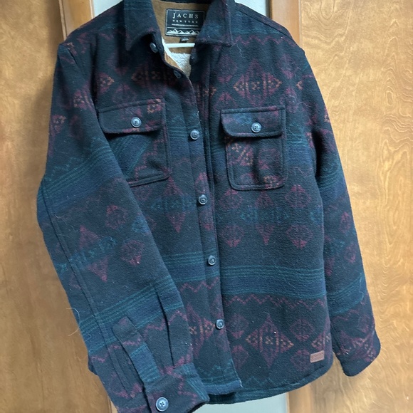 JACHS New York fuzzy sherpa flannel coat (read description) - Picture 1 of 3